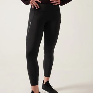 womens athleta leggings “rainier unbrushed 7/8” gently used. size small petite